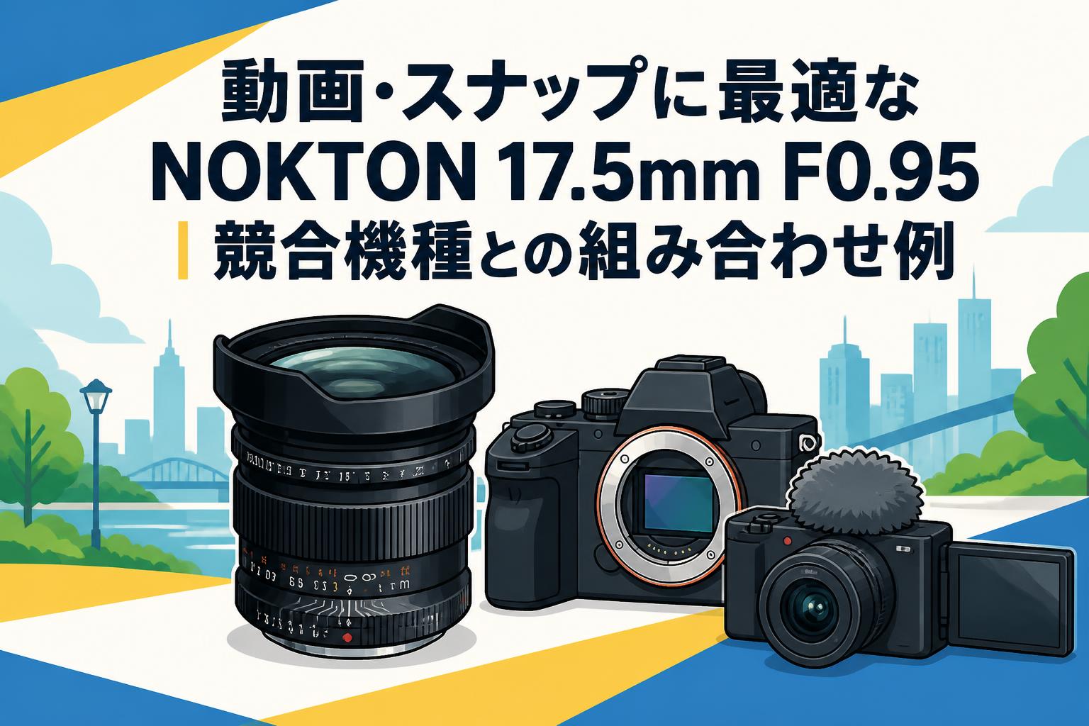 動画・スナップに最適なNOKTON 17.5mm F0.95｜競合機種との組み合わせ例