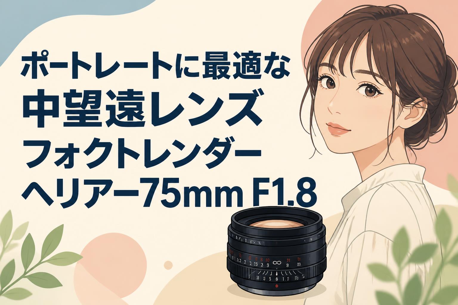 ポートレートに最適な中望遠レンズ フォクトレンダー ヘリアー75mm F1.8