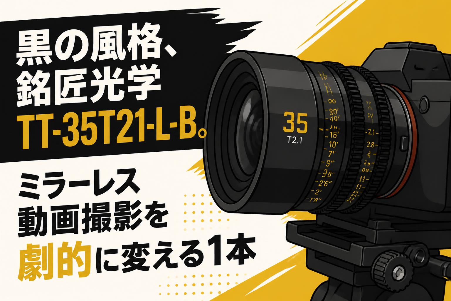 黒の風格、銘匠光学 TT-35T21-L-B。ミラーレス動画撮影を劇的に変える1本