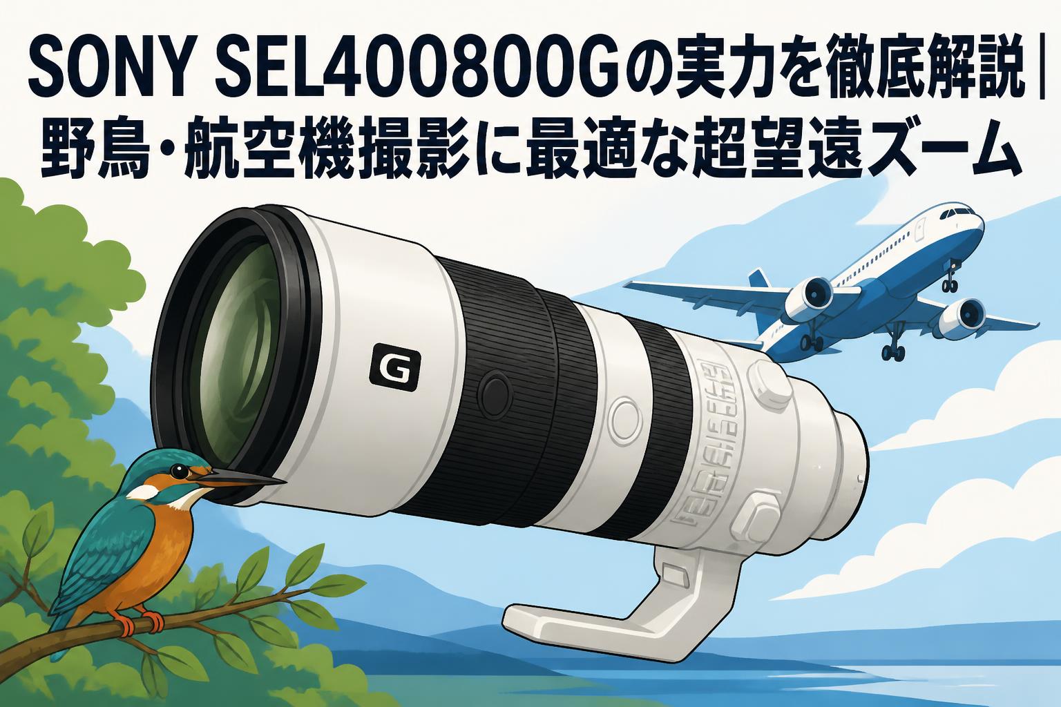 SONY SEL400800Gの実力を徹底解説｜野鳥・航空機撮影に最適な超望遠ズーム