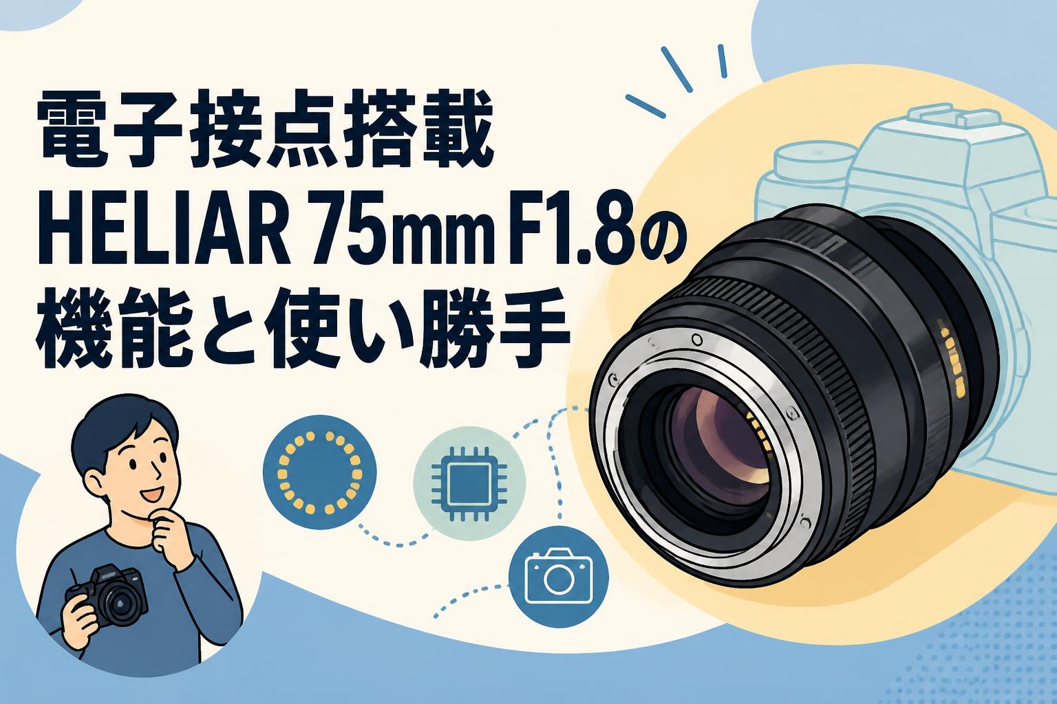 電子接点搭載HELIAR 75mm F1.8の機能と使い勝手