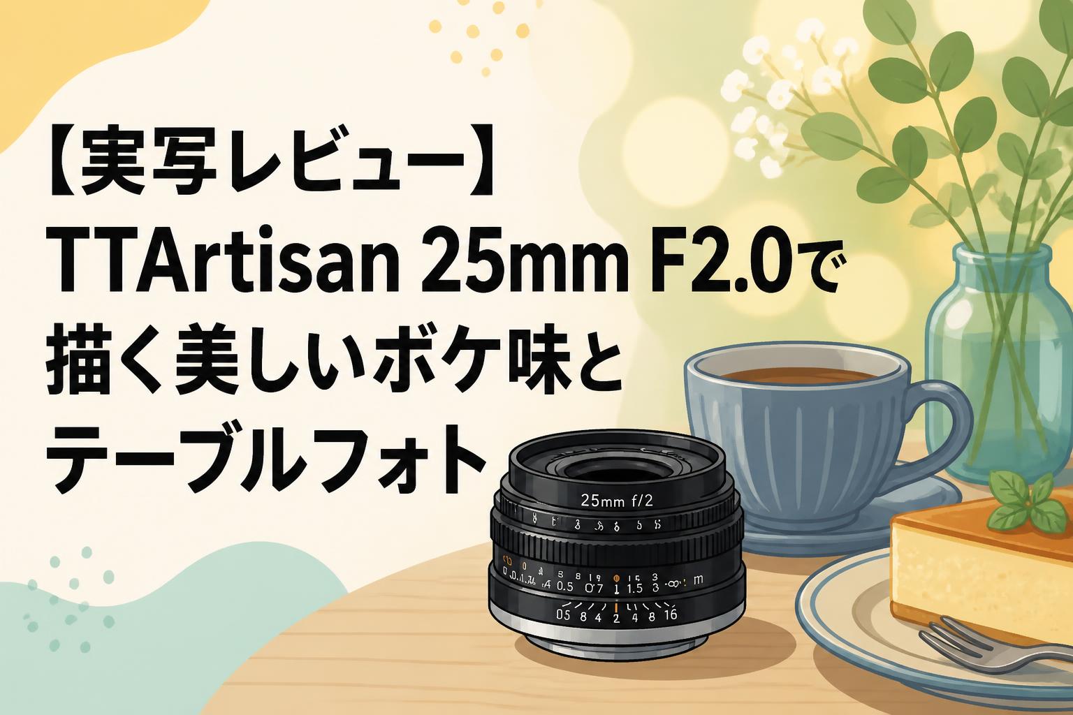 【実写レビュー】TTArtisan 25mm F2.0で描く美しいボケ味とテーブルフォト