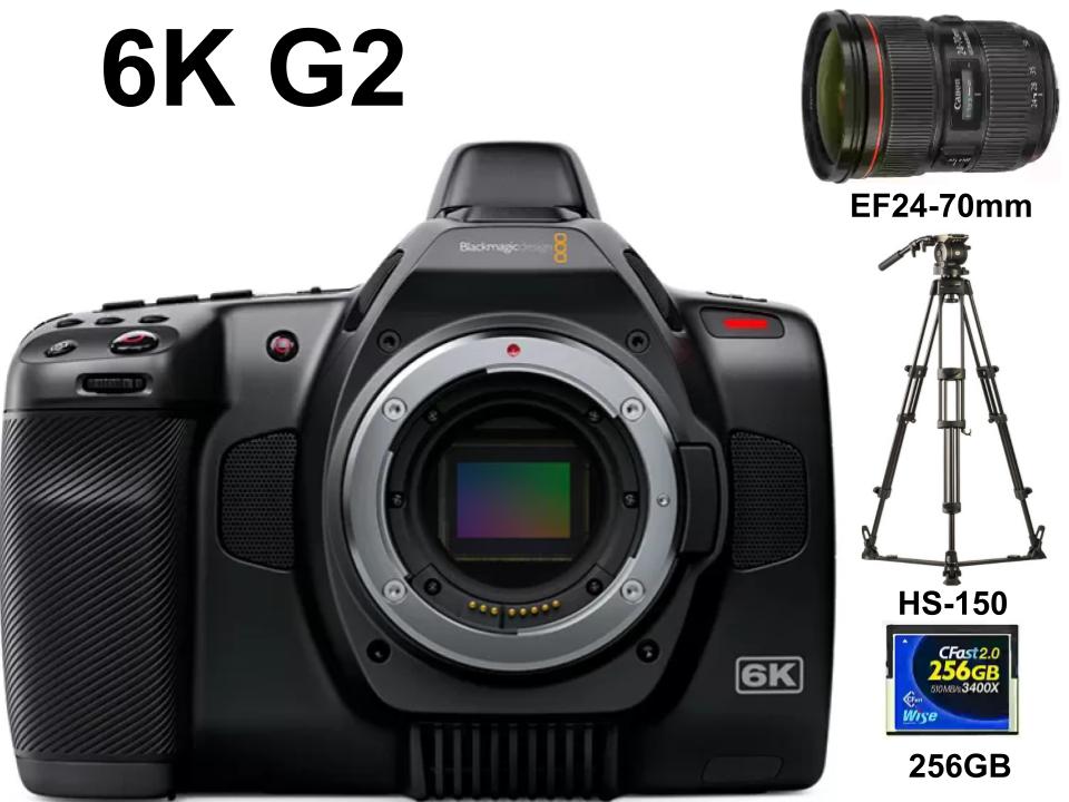 Blackmagic Design Pocket Cinema Camera 6K G2 /  EF24-70mm F2.8L II USM / リーベック  グランドスプレッダーHS-150 / Wise CFast 2.0 256GB セット