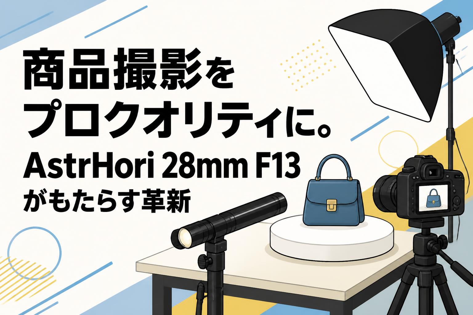 商品撮影をプロクオリティに。AstrHori 28mm F13がもたらす革新