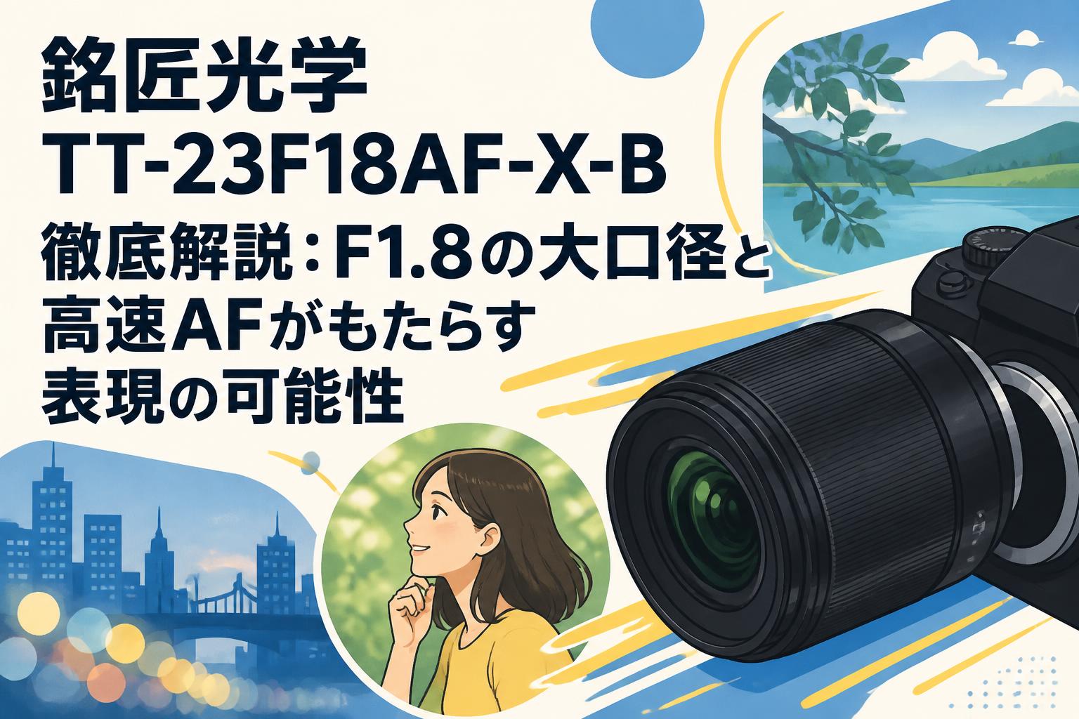 銘匠光学 TT-23F18AF-X-B 徹底解説：F1.8の大口径と高速AFがもたらす表現の可能性