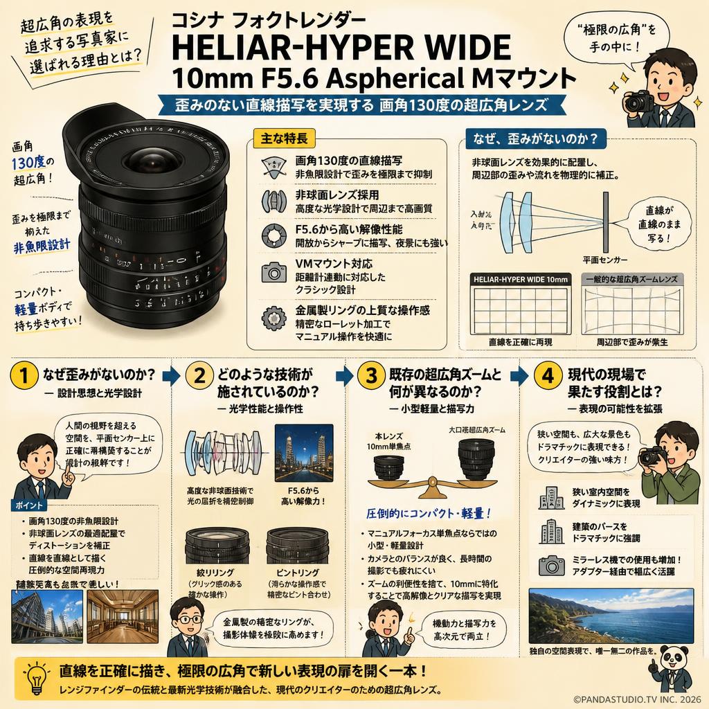 コシナ フォクトレンダー HELIAR-HYPER WIDE 10mm F5.6 Aspherical Mマウント 概要