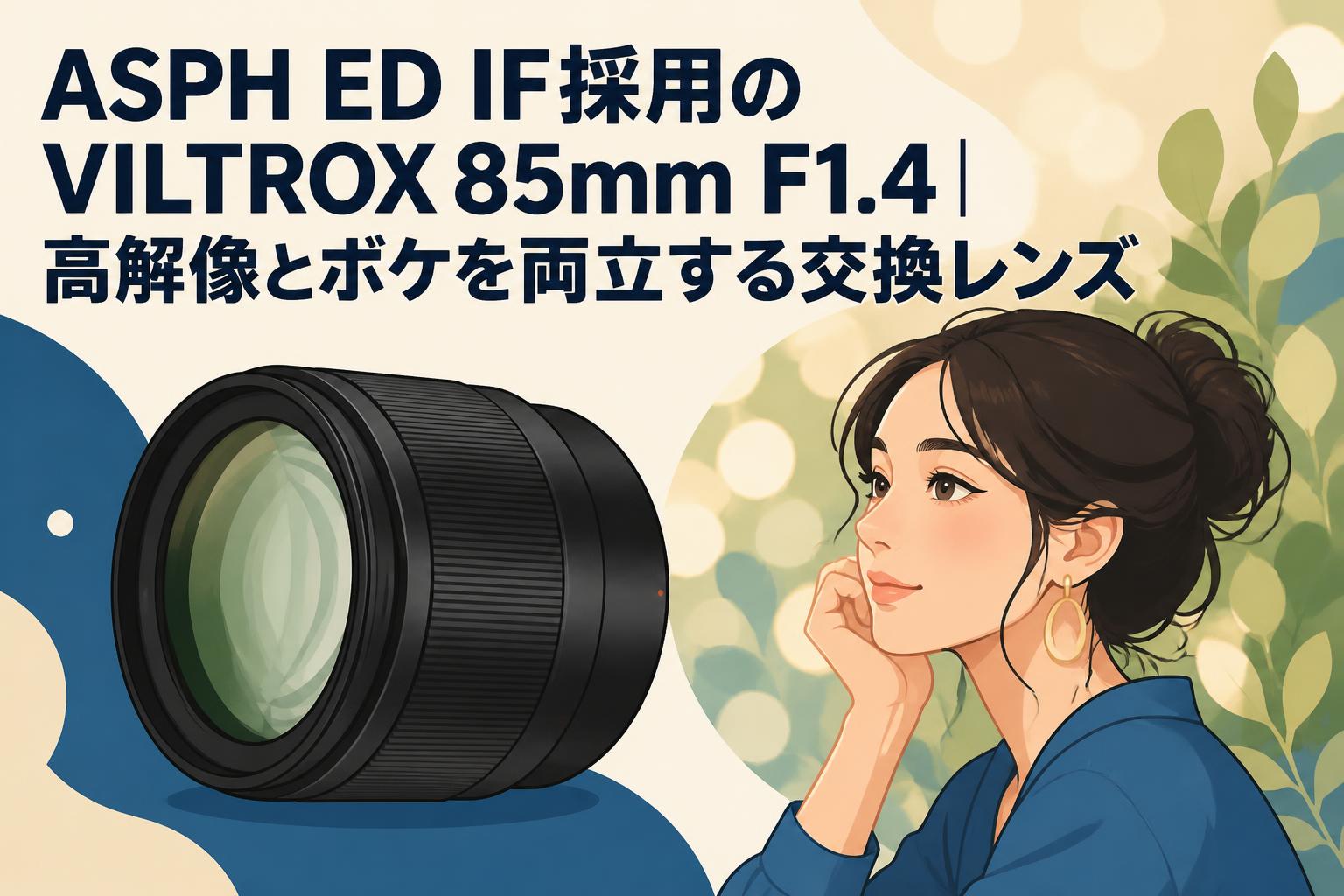 ASPH ED IF採用のVILTROX 85mm F1.4｜高解像とボケを両立する交換レンズ
