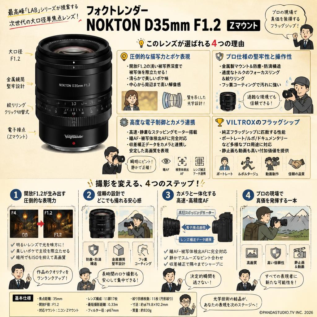 フォクトレンダー NOKTON D35mm F1.2  Zマウント 概要