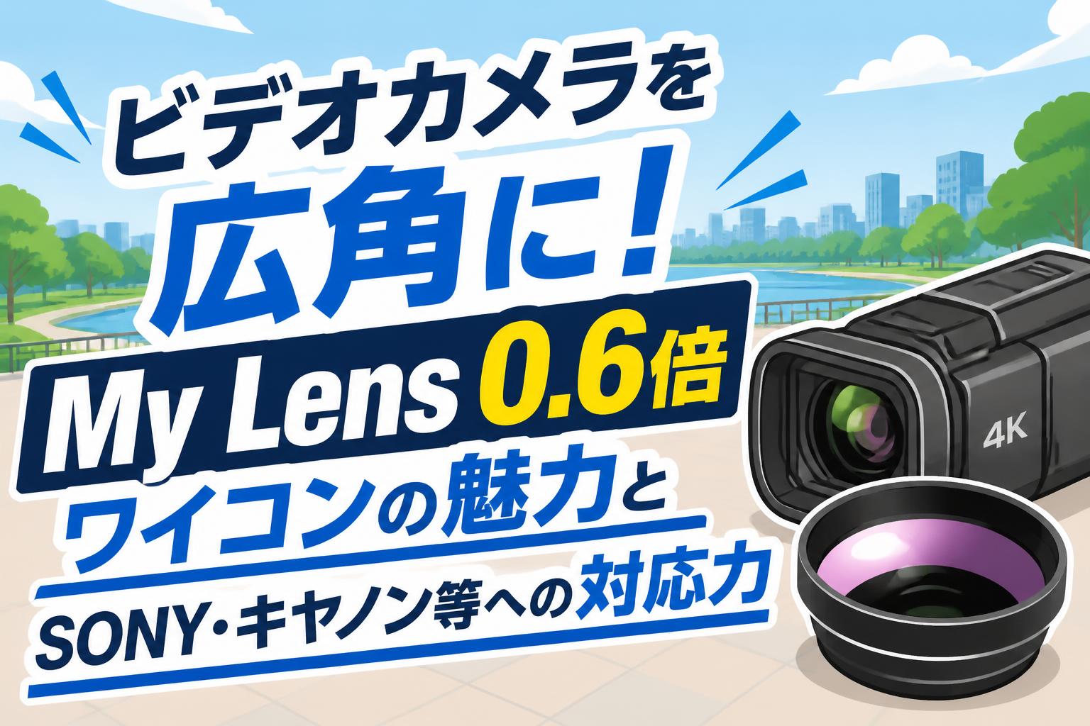 ビデオカメラを広角に！My Lens 0.6倍ワイコンの魅力とSONY・キヤノン等への対応力