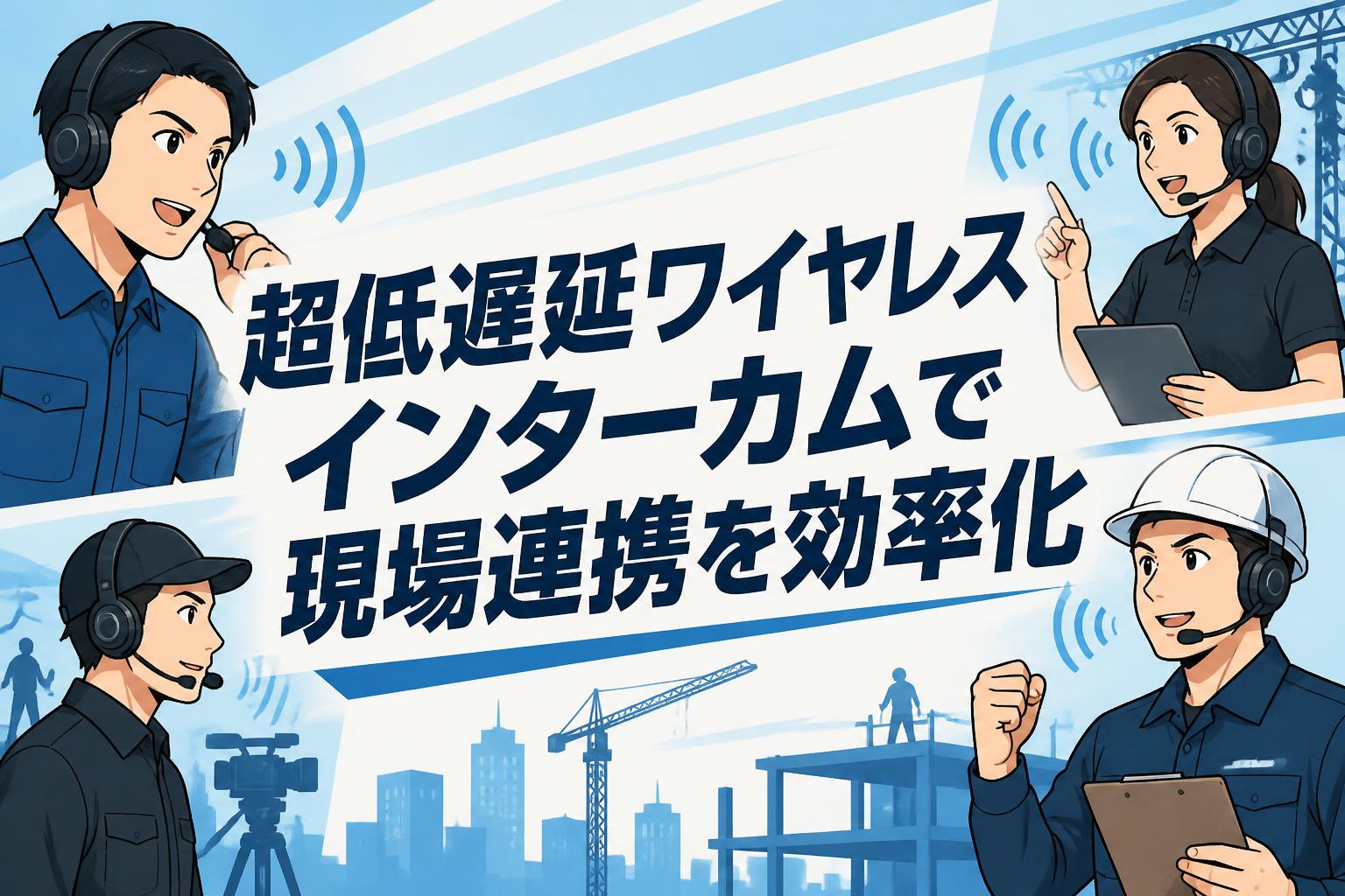 超低遅延ワイヤレスインターカムで現場連携を効率化