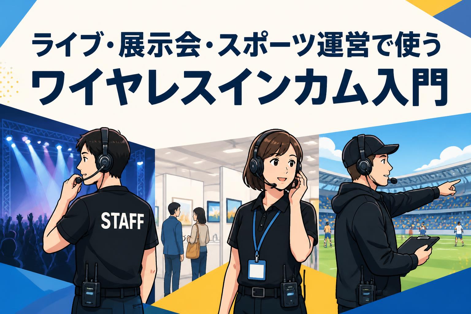 ライブ・展示会・スポーツ運営で使うワイヤレスインカム入門
