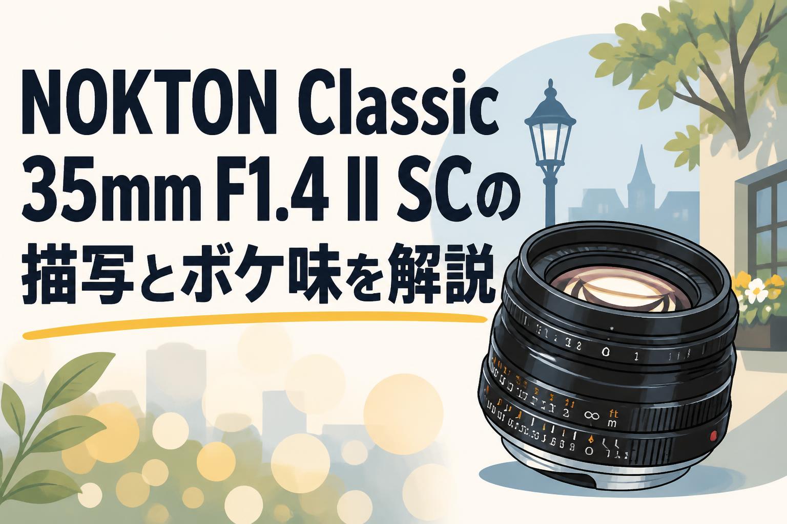 NOKTON Classic 35mm F1.4 II SCの描写とボケ味を解説