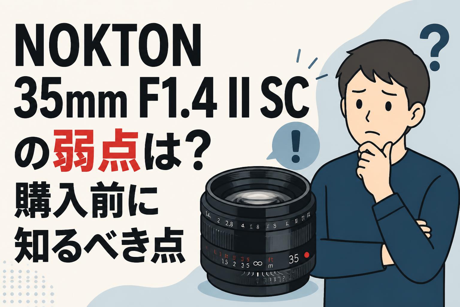 NOKTON 35mm F1.4 II SCの弱点は？購入前に知るべき点