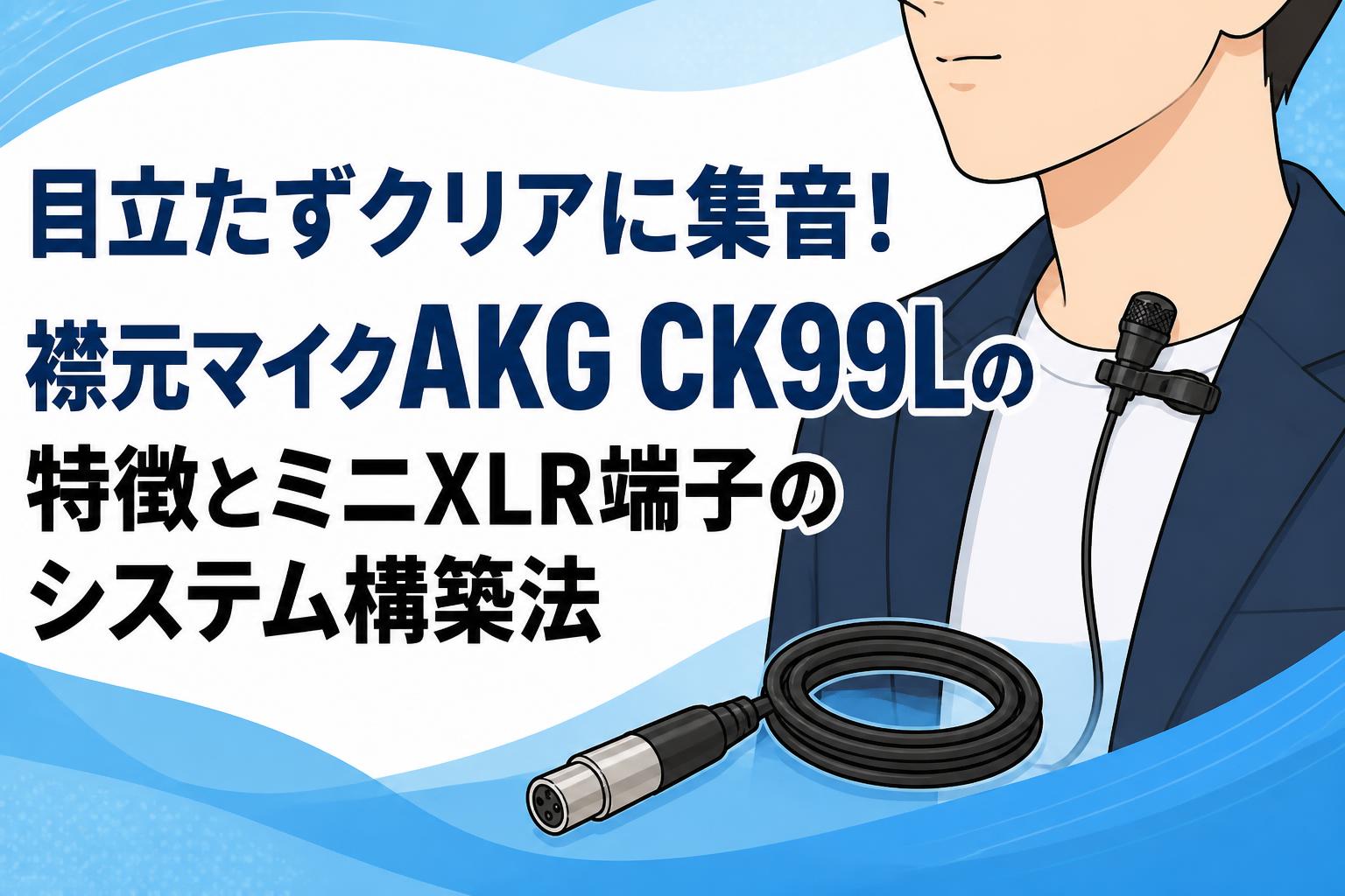 目立たずクリアに集音！襟元マイクAKG CK99Lの特徴とミニXLR端子のシステム構築法