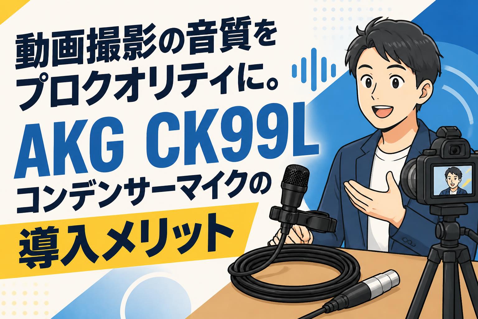 動画撮影の音質をプロクオリティに。AKG CK99Lコンデンサーマイクの導入メリット