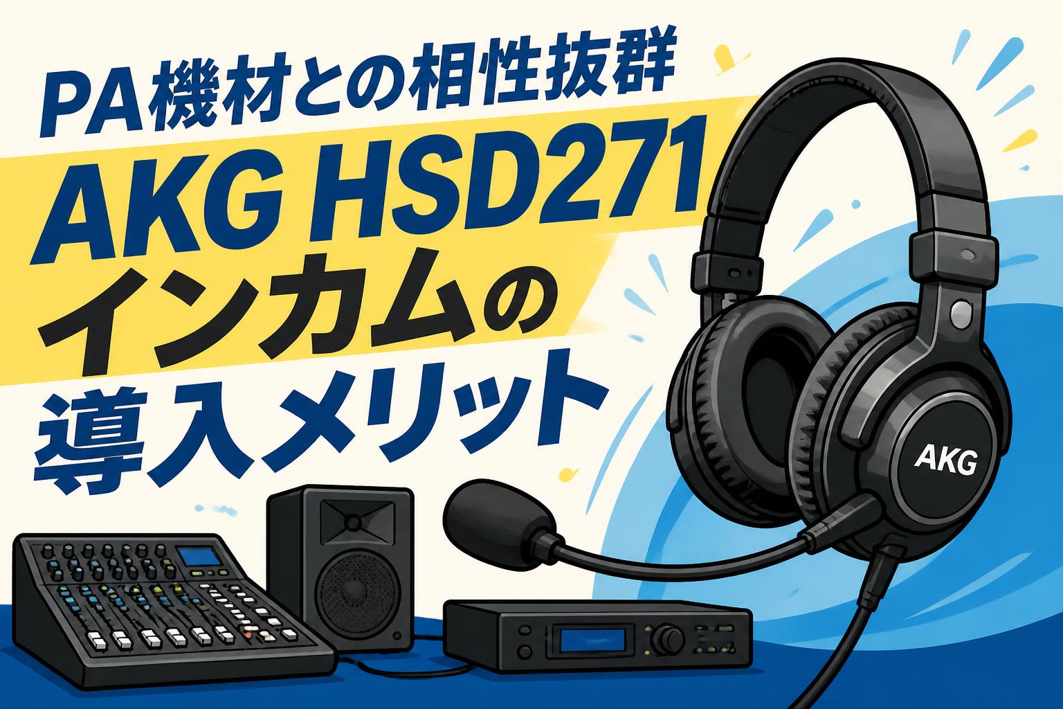 PA機材との相性抜群 AKG HSD271インカムの導入メリット
