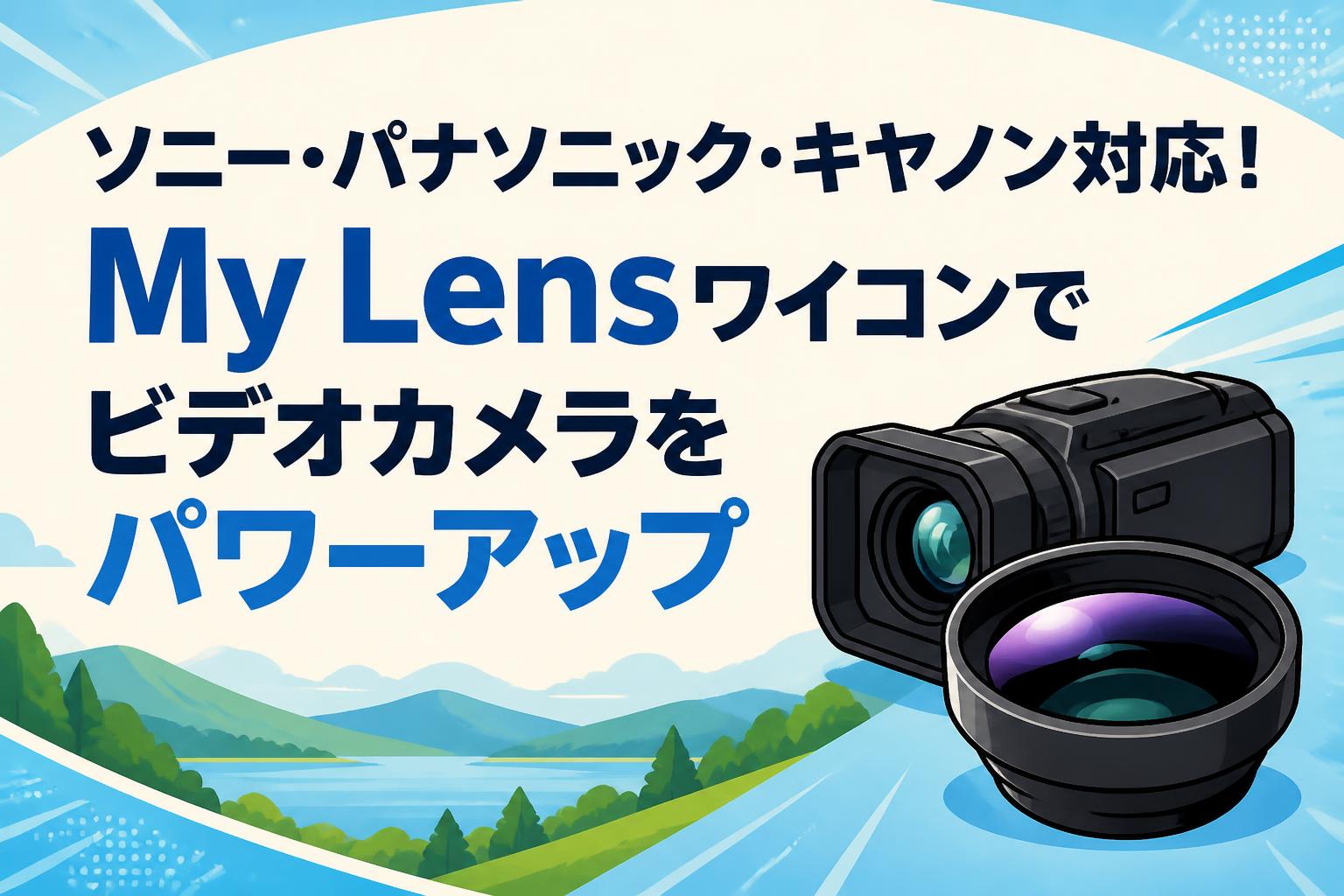 ソニー・パナソニック・キヤノン対応！My Lensワイコンでビデオカメラをパワーアップ