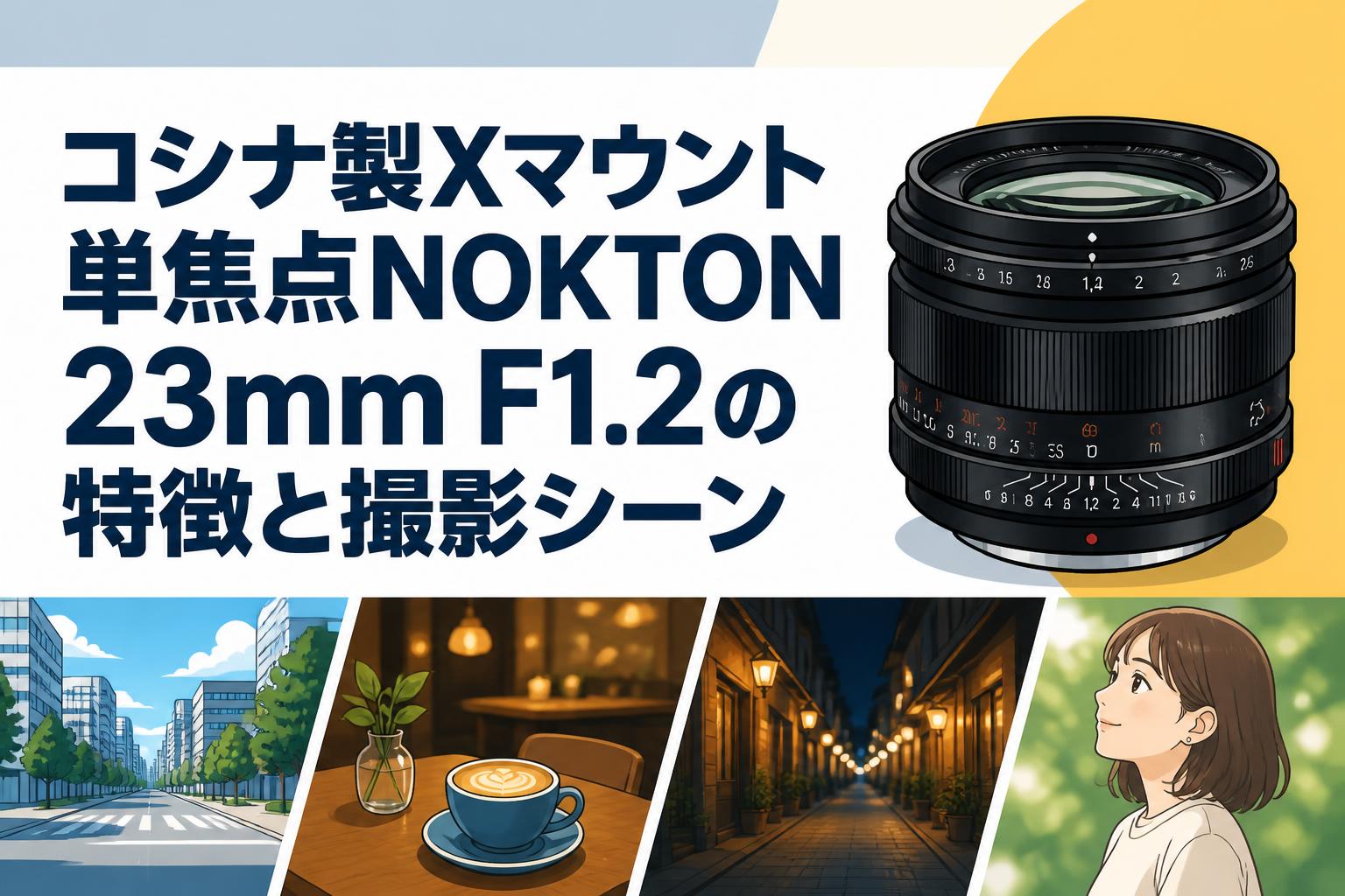 コシナ製Xマウント単焦点NOKTON 23mm F1.2の特徴と撮影シーン