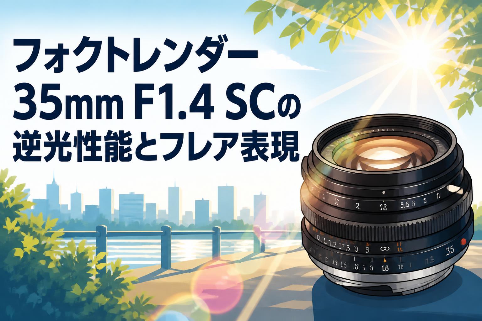 フォクトレンダー35mm F1.4 SCの逆光性能とフレア表現
