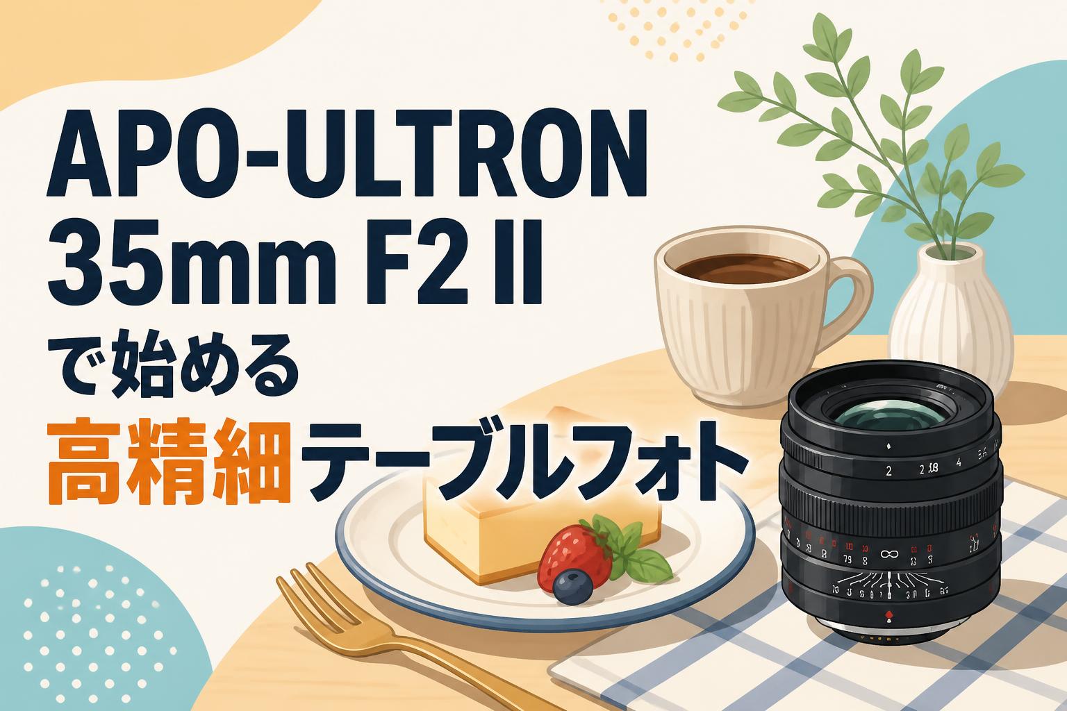 APO-ULTRON 35mm F2 IIで始める高精細テーブルフォト