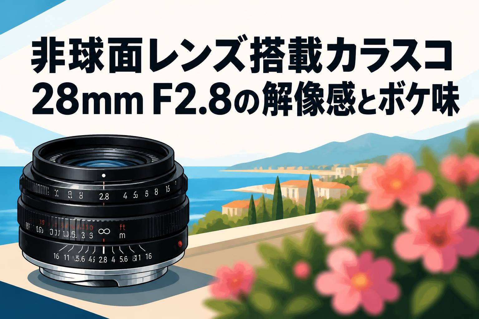 非球面レンズ搭載カラスコ28mm F2.8の解像感とボケ味