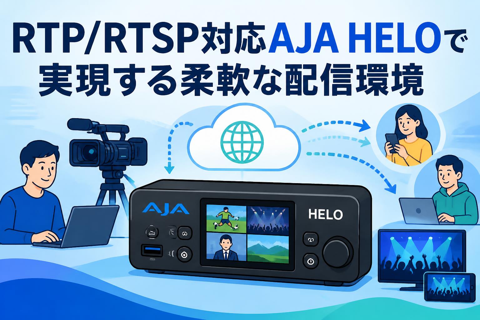 RTP/RTSP対応AJA HELOで実現する柔軟な配信環境