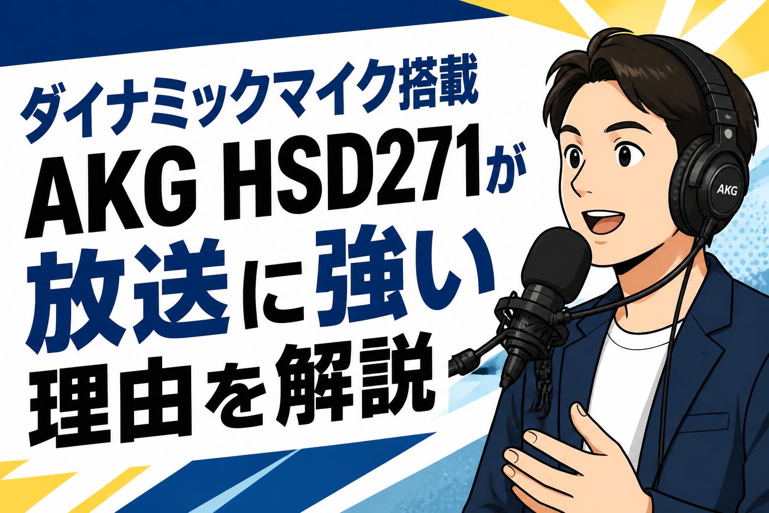 ダイナミックマイク搭載 AKG HSD271が放送に強い理由を解説