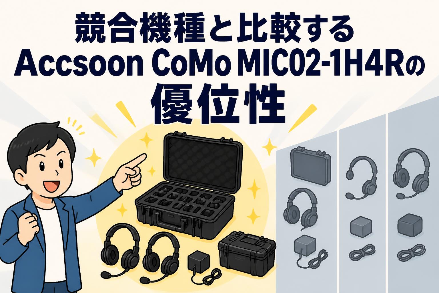 競合機種と比較するAccsoon CoMo MIC02-1H4Rの優位性