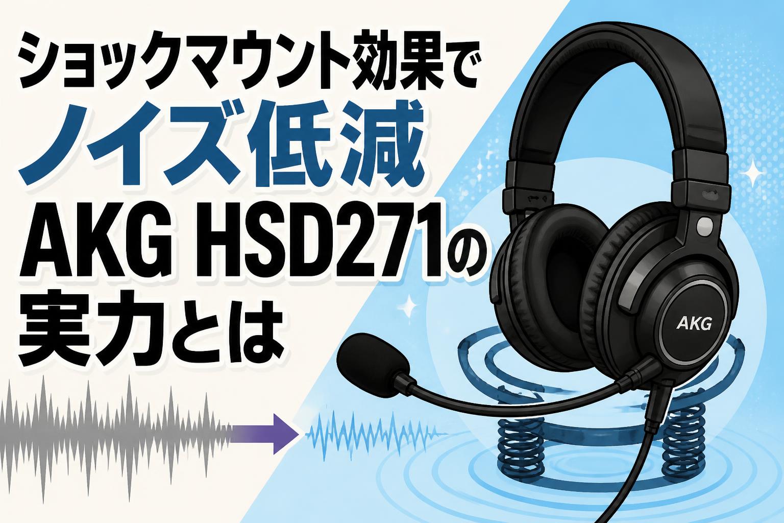 ショックマウント効果でノイズ低減 AKG HSD271の実力とは