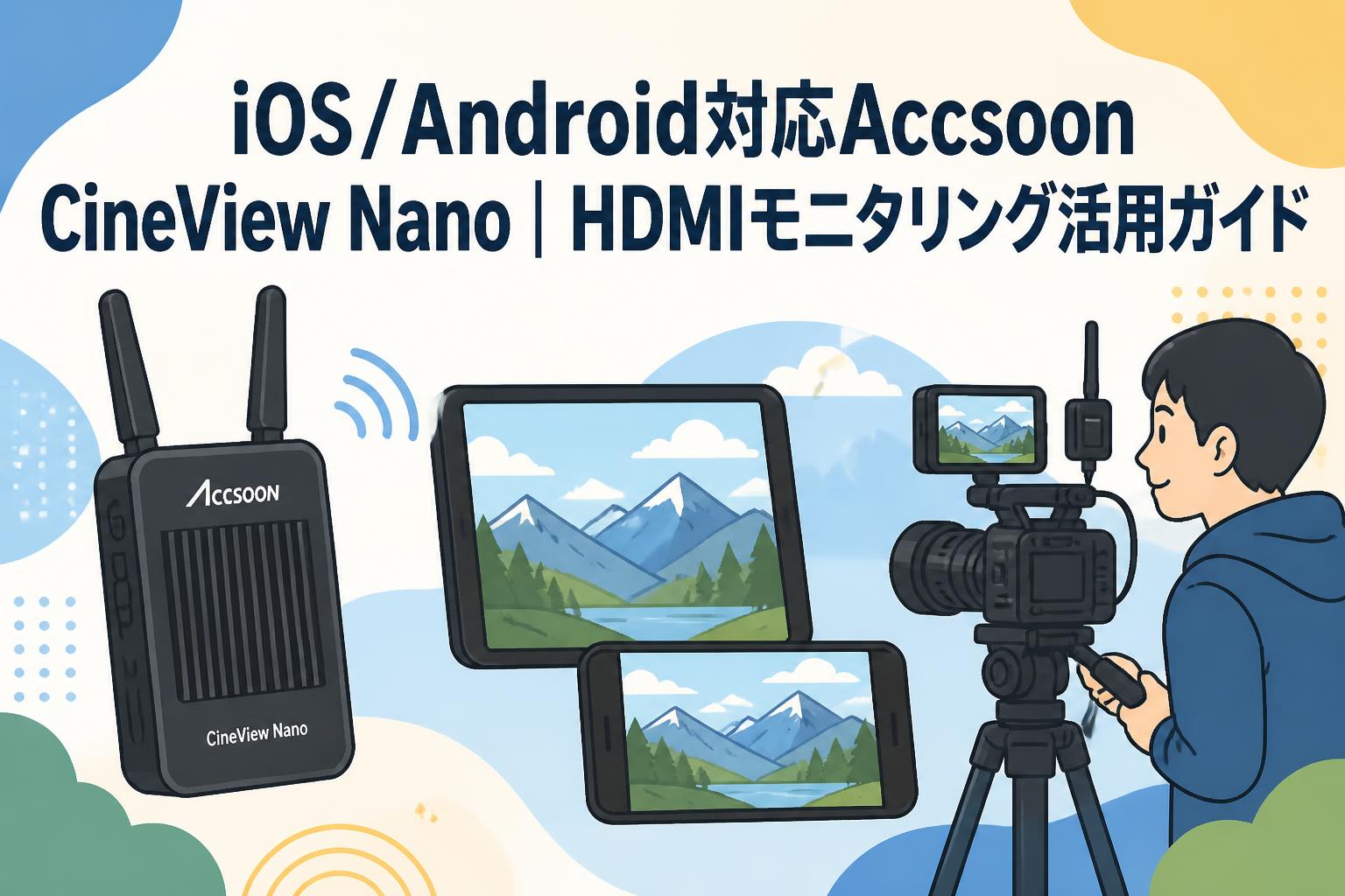 iOS/Android対応Accsoon CineView Nano｜HDMIモニタリング活用ガイド