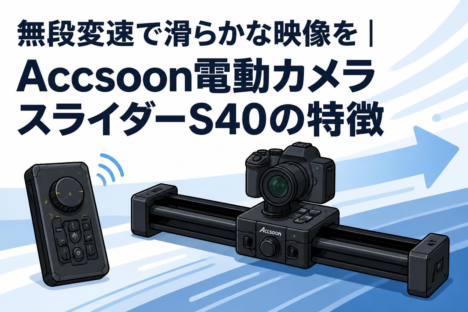 無段変速で滑らかな映像を｜Accsoon電動カメラスライダーS40の特徴
