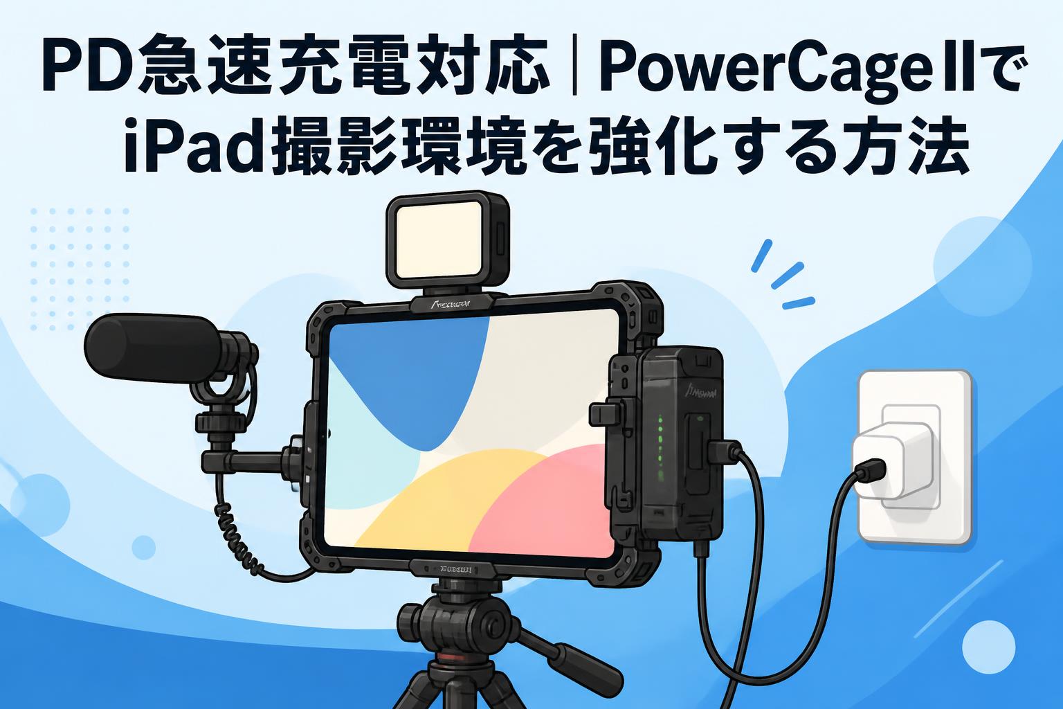 PD急速充電対応｜PowerCage IIでiPad撮影環境を強化する方法