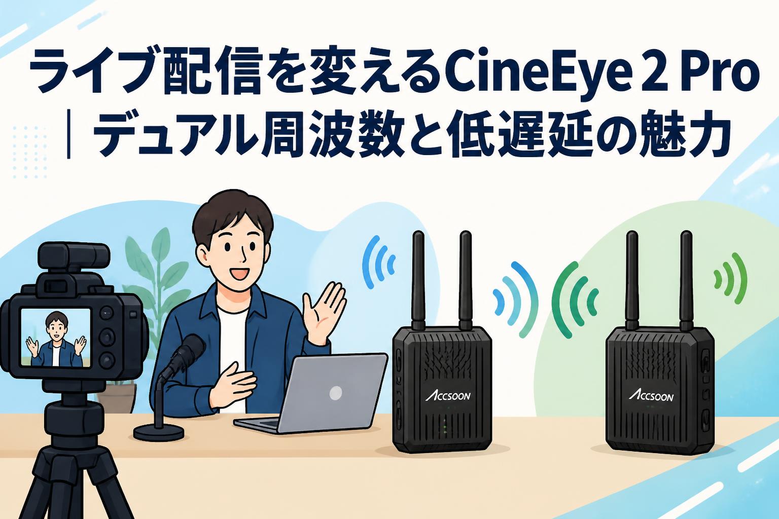 ライブ配信を変えるCineEye 2 Pro｜デュアル周波数と低遅延の魅力