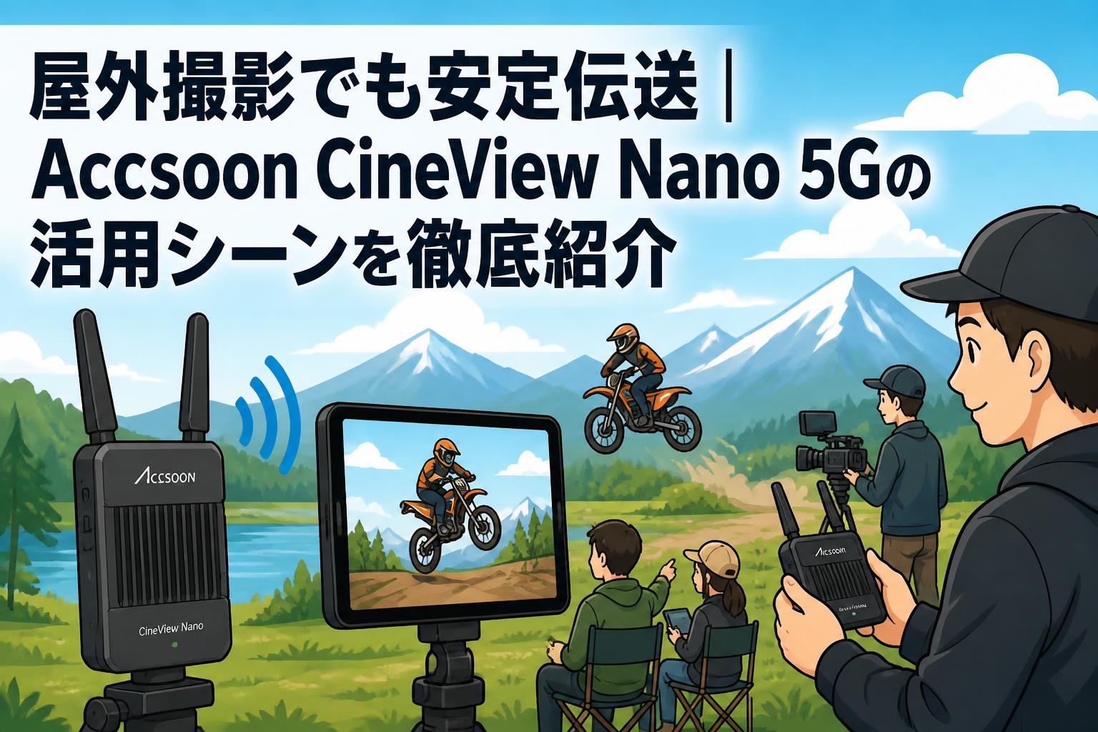 屋外撮影でも安定伝送｜Accsoon CineView Nano 5Gの活用シーンを徹底紹介