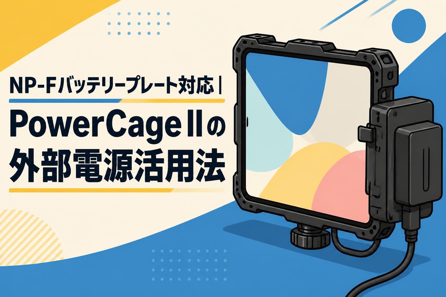 NP-Fバッテリープレート対応｜PowerCage IIの外部電源活用法