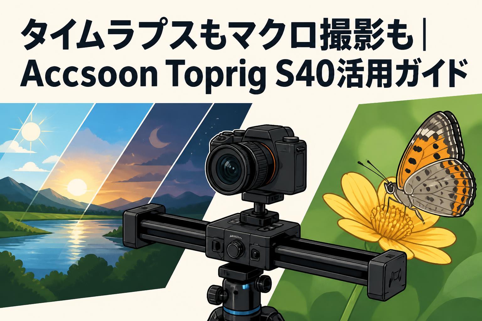タイムラプスもマクロ撮影も｜Accsoon Toprig S40活用ガイド