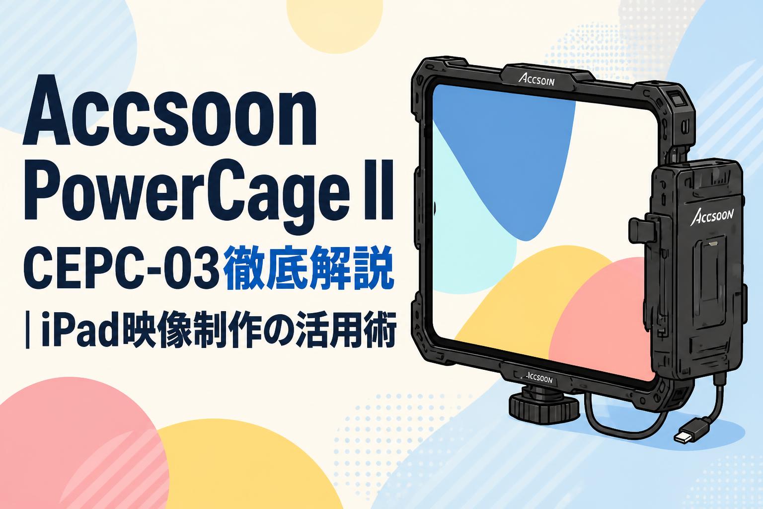 Accsoon PowerCage II CEPC-03徹底解説｜iPad映像制作の活用術