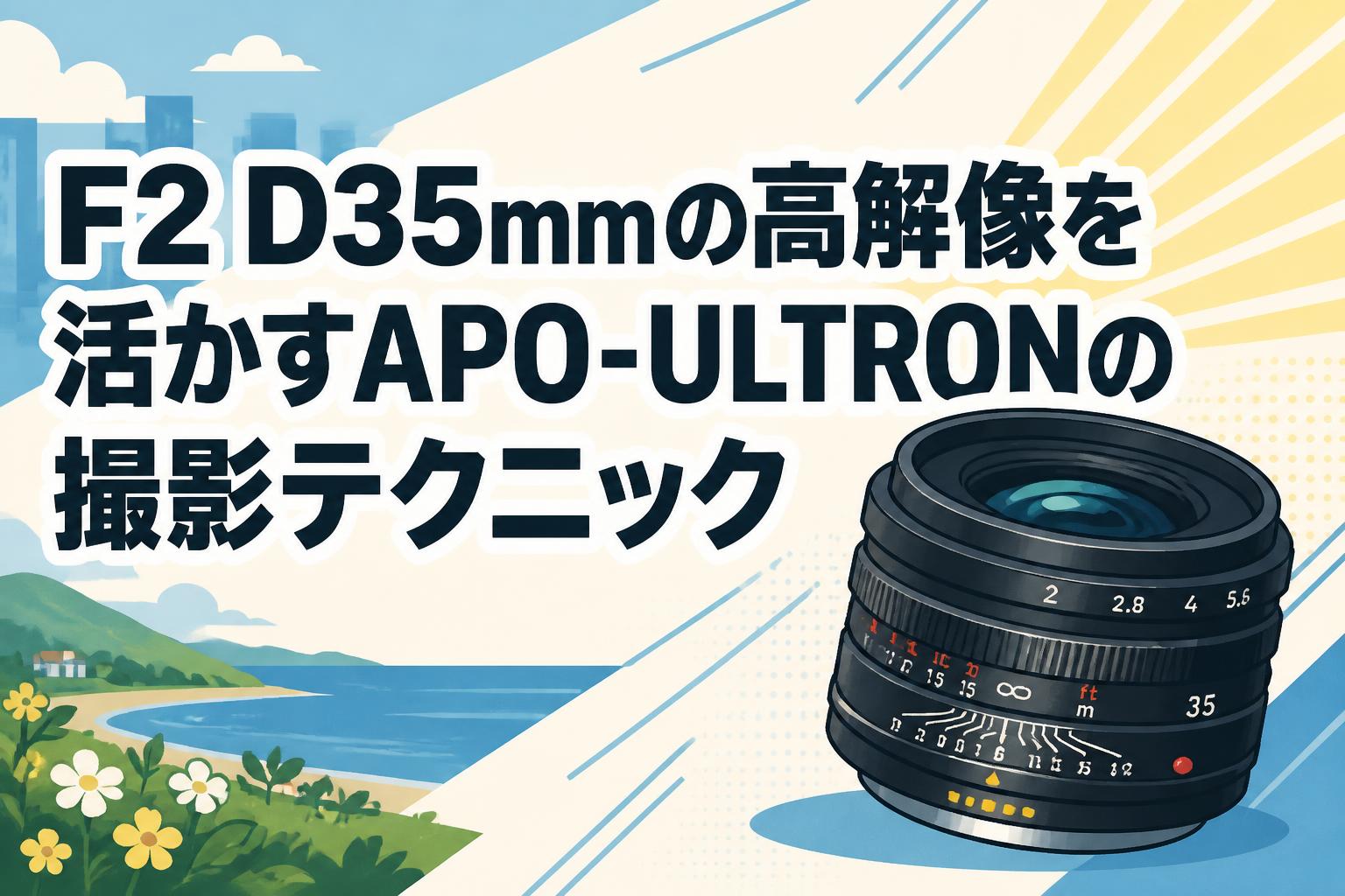 F2 D35mmの高解像を活かすAPO-ULTRONの撮影テクニック