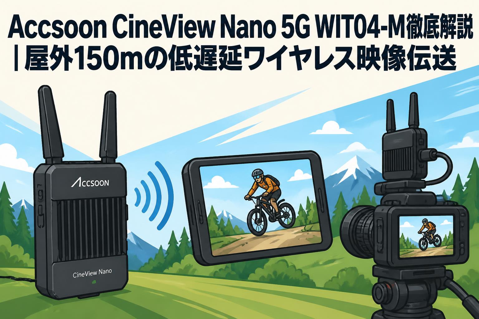 Accsoon CineView Nano 5G WIT04-M徹底解説｜屋外150mの低遅延ワイヤレス映像伝送