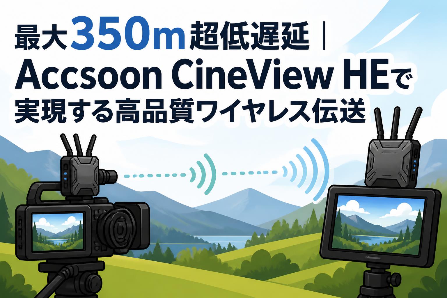 最大350m超低遅延｜Accsoon CineView HEで実現する高品質ワイヤレス伝送