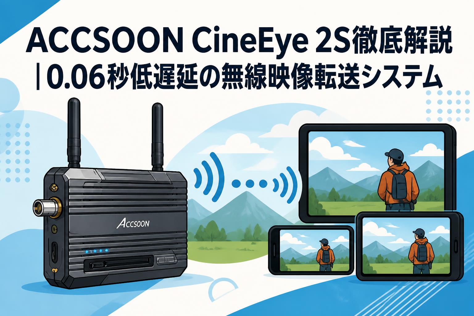 ACCSOON CineEye 2S徹底解説｜0.06秒低遅延の無線映像転送システム