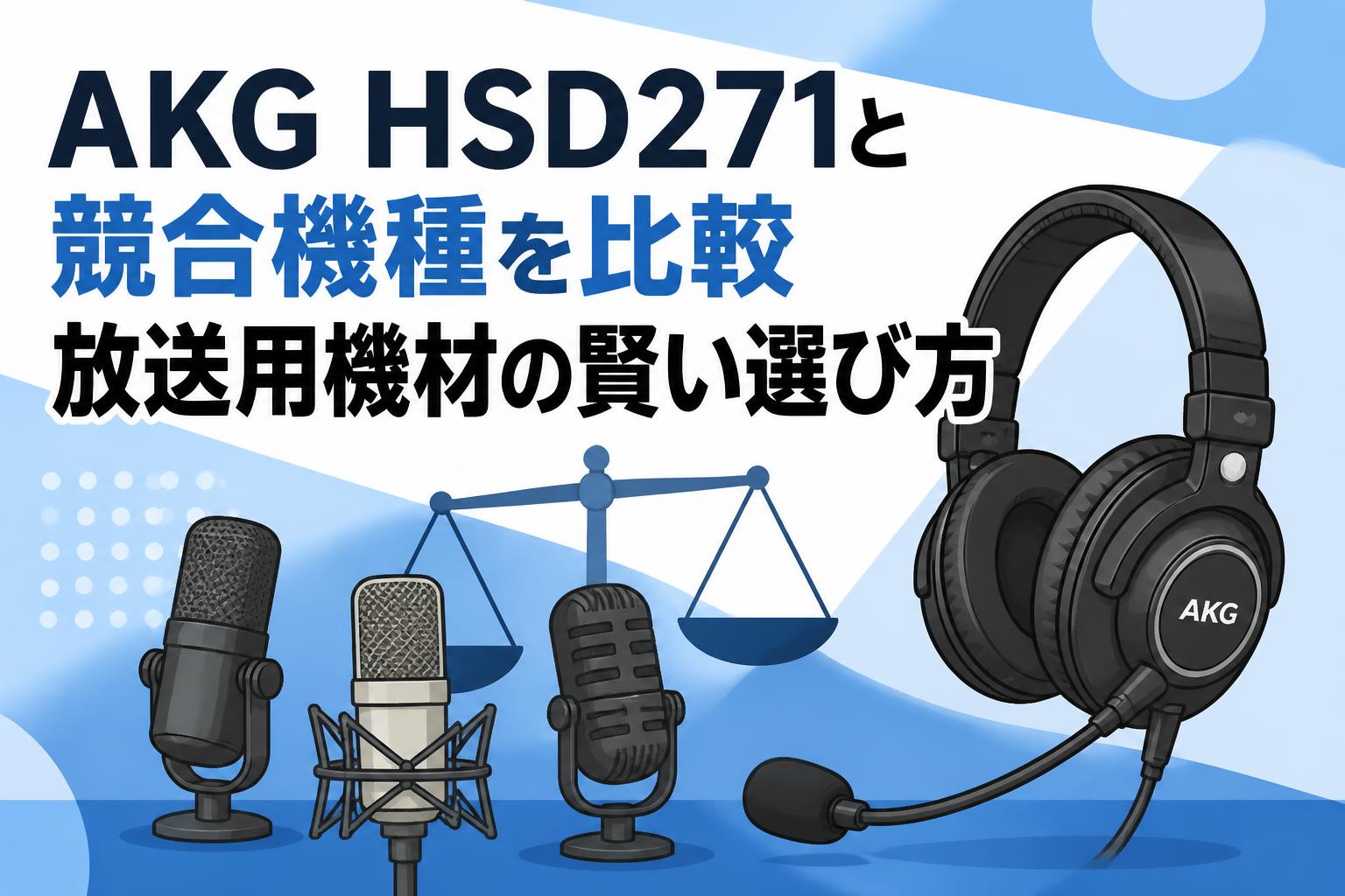 AKG HSD271と競合機種を比較 放送用機材の賢い選び方