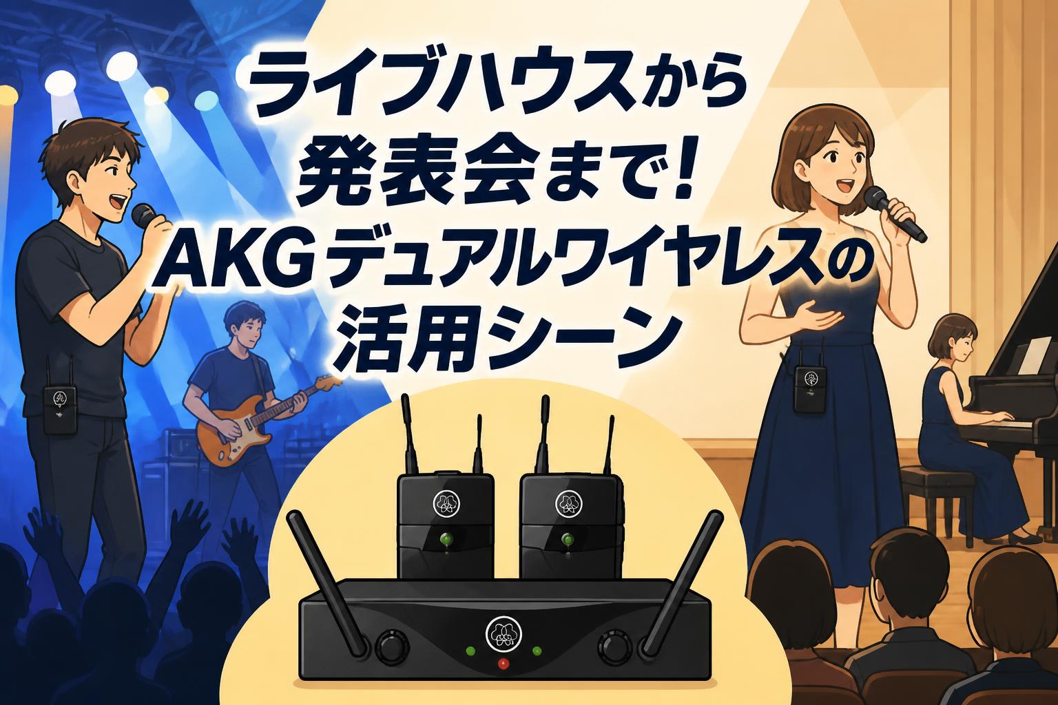 ライブハウスから発表会まで！AKGデュアルワイヤレスの活用シーン