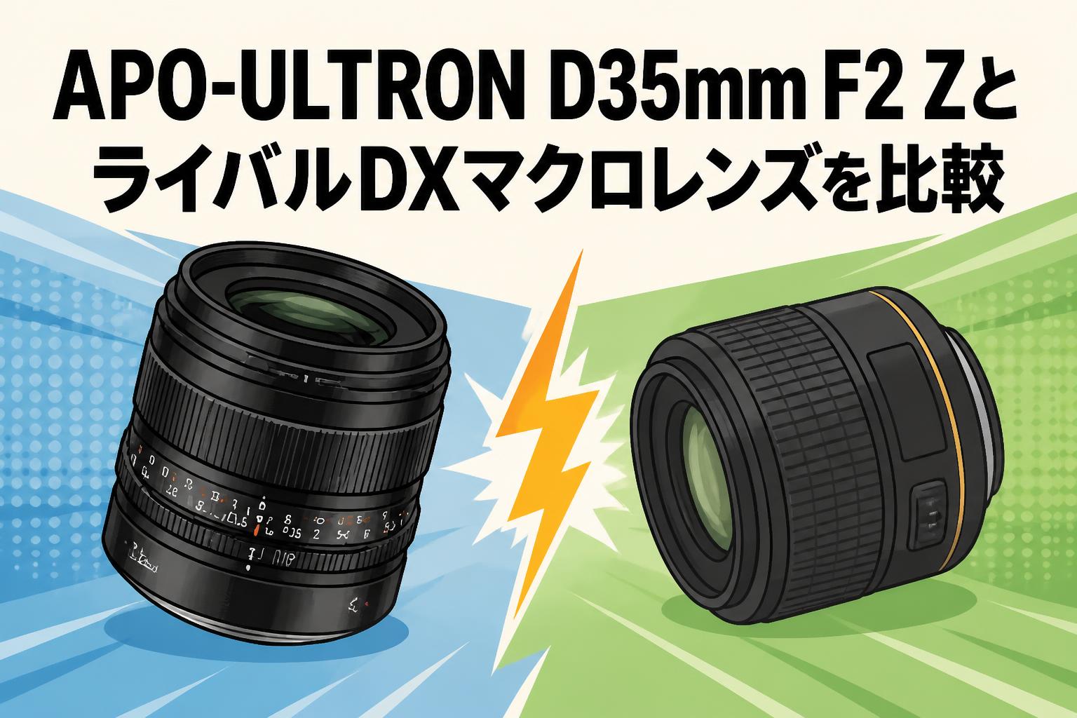 APO-ULTRON D35mm F2 ZとライバルDXマクロレンズを比較