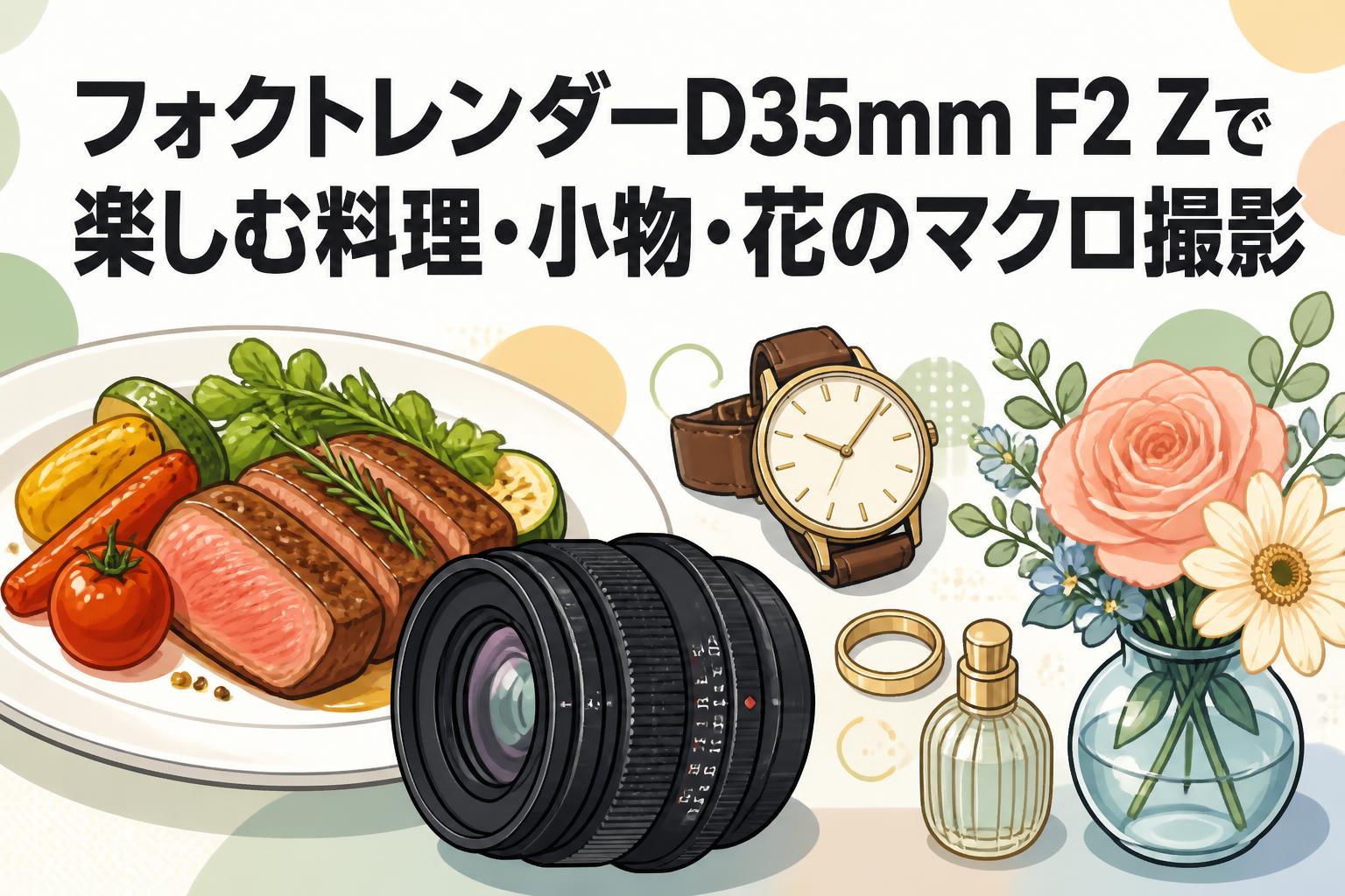 フォクトレンダーD35mm F2 Zで楽しむ料理・小物・花のマクロ撮影