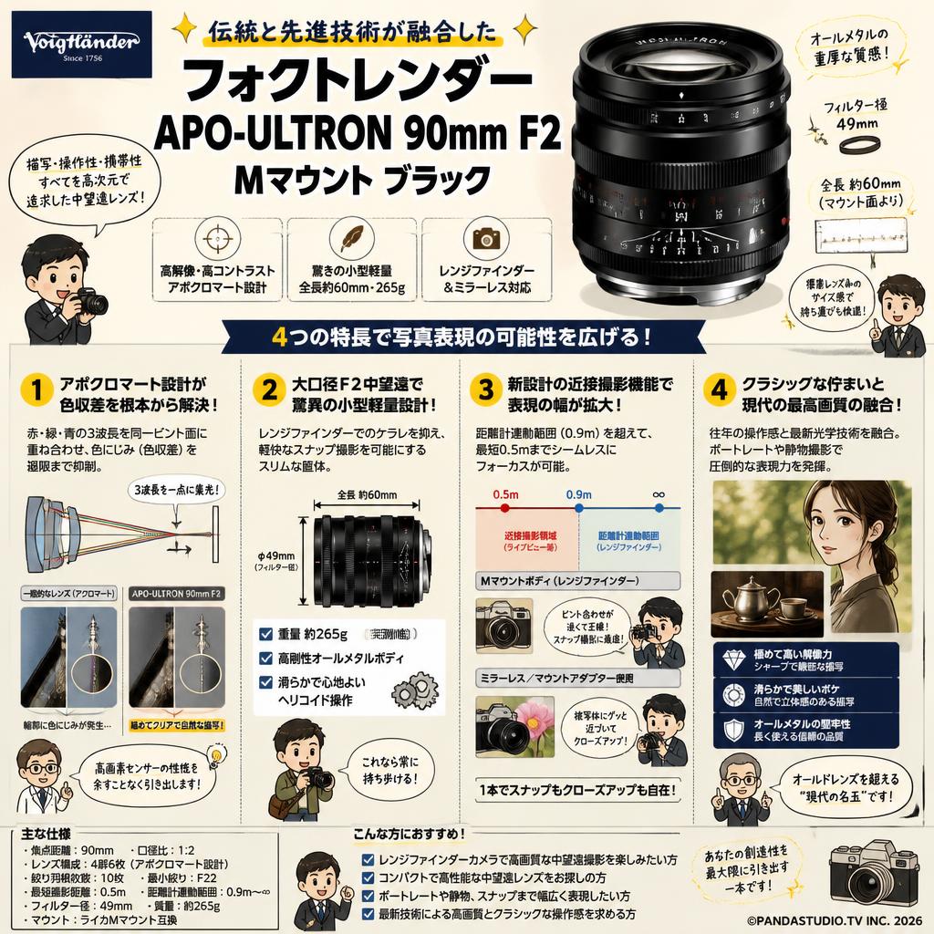 フォクトレンダー APO-ULTRON 90mm F2  Mマウント ブラック 概要