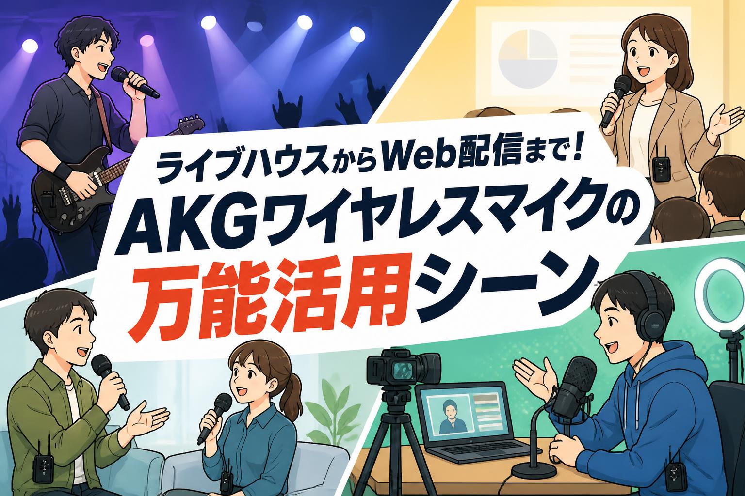 ライブハウスからWeb配信まで！AKGワイヤレスマイクの万能活用シーン