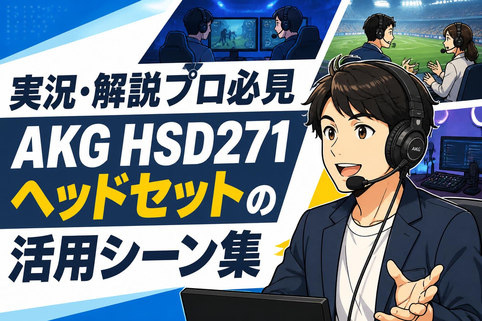 実況・解説プロ必見 AKG HSD271ヘッドセットの活用シーン集