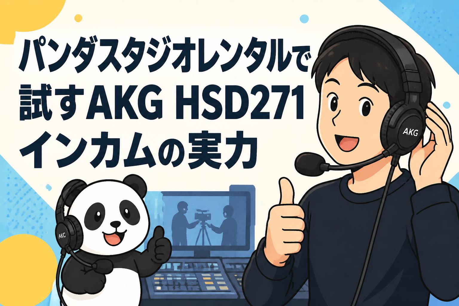 パンダスタジオレンタルで試すAKG HSD271インカムの実力