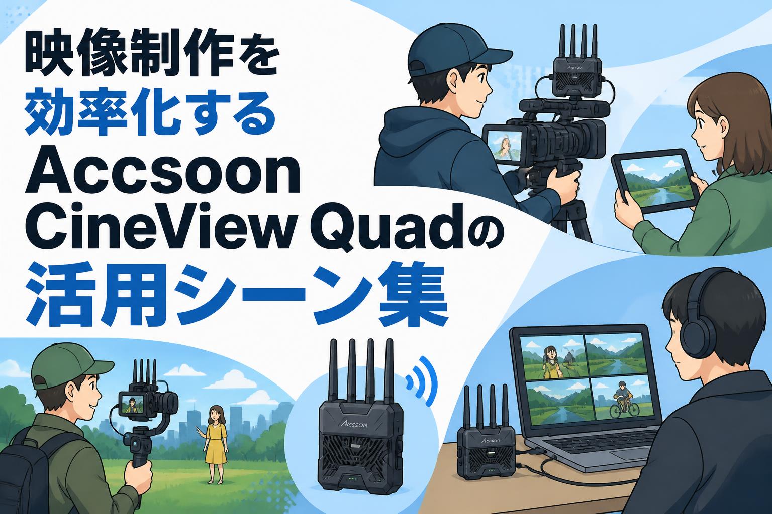 映像制作を効率化するAccsoon CineView Quadの活用シーン集